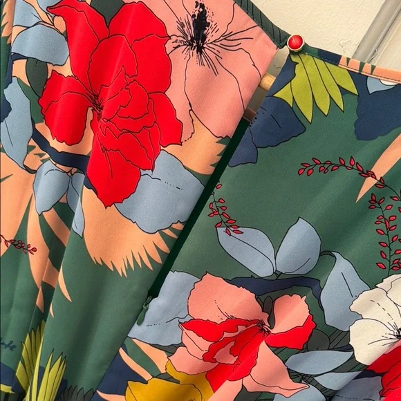 Floral Green Maxi Dress - Picture 6 of 13